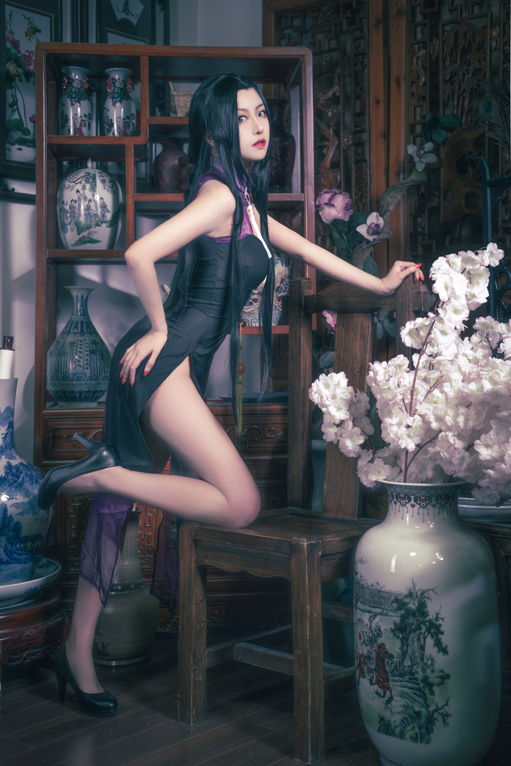 Shika小鹿鹿 - NO.039 万花旗袍 [6P]-XikXak
